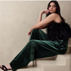 NWT Banana Republic Veluro Relaxed Velvet Pants